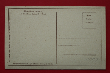 AK Kaisergebirge / 1920-1930 / echt Kupfer Tiefdruck / Kaindlhütte mit Scheffauer Kaiser / Tirol